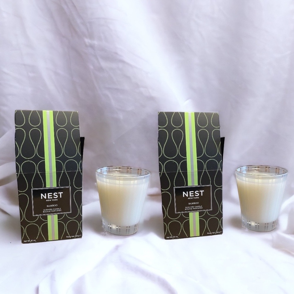 LOT OF 2 Nest New York Bamboo Scented Candles 8.1 oz NEW
